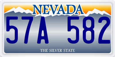 NV license plate 57A582