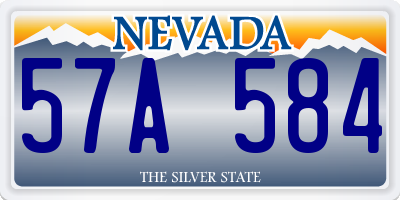 NV license plate 57A584