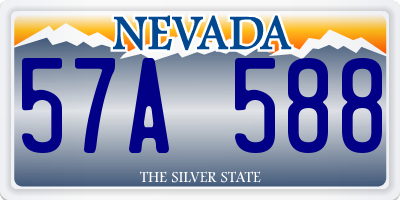 NV license plate 57A588