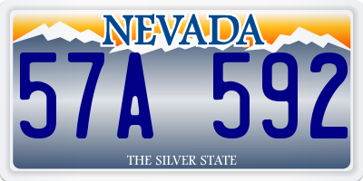 NV license plate 57A592