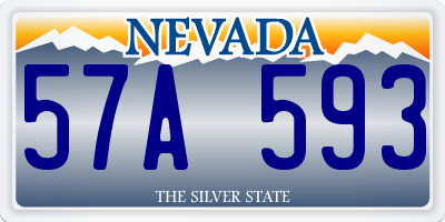 NV license plate 57A593