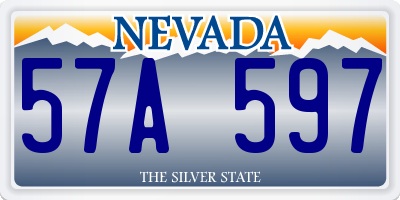 NV license plate 57A597