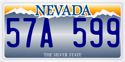 NV license plate 57A599