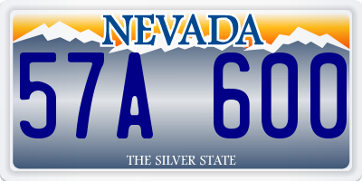 NV license plate 57A600