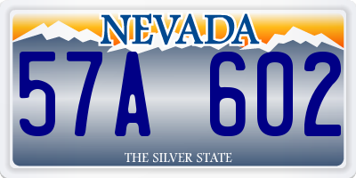 NV license plate 57A602