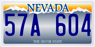 NV license plate 57A604