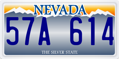 NV license plate 57A614