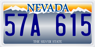 NV license plate 57A615