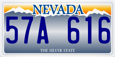 NV license plate 57A616
