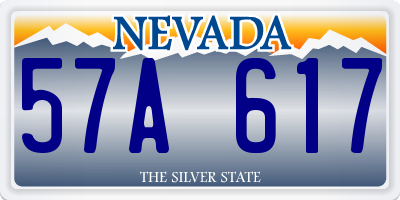 NV license plate 57A617