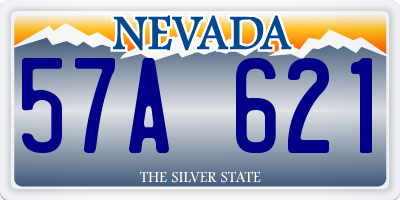 NV license plate 57A621