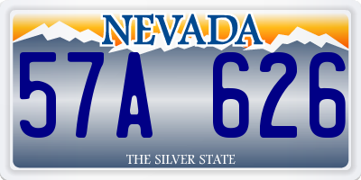 NV license plate 57A626