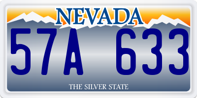 NV license plate 57A633