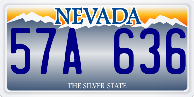 NV license plate 57A636