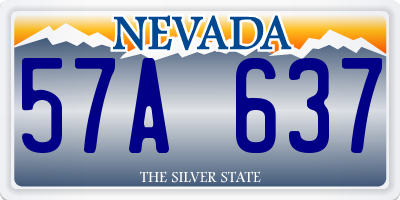 NV license plate 57A637