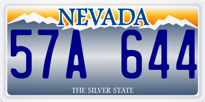 NV license plate 57A644