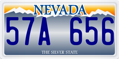 NV license plate 57A656