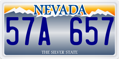 NV license plate 57A657