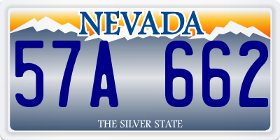 NV license plate 57A662