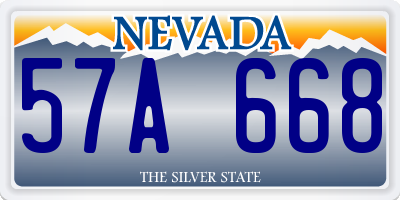 NV license plate 57A668