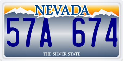 NV license plate 57A674