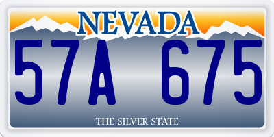 NV license plate 57A675