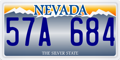 NV license plate 57A684