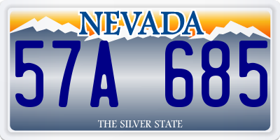 NV license plate 57A685