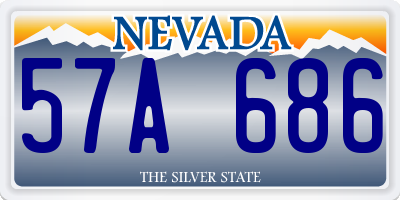 NV license plate 57A686