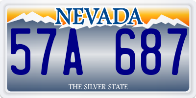 NV license plate 57A687