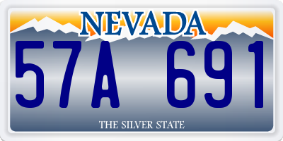 NV license plate 57A691