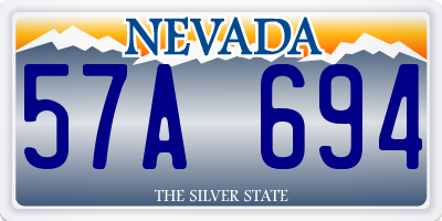 NV license plate 57A694