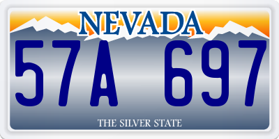 NV license plate 57A697