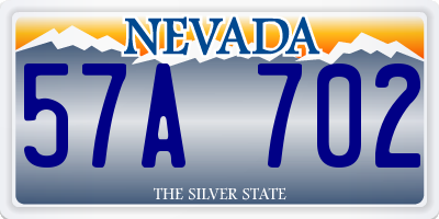 NV license plate 57A702