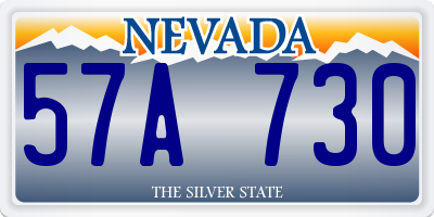 NV license plate 57A730