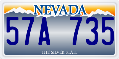 NV license plate 57A735