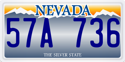 NV license plate 57A736