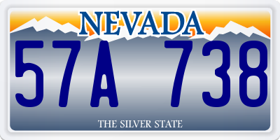 NV license plate 57A738
