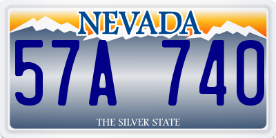 NV license plate 57A740