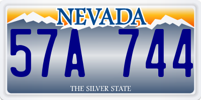 NV license plate 57A744