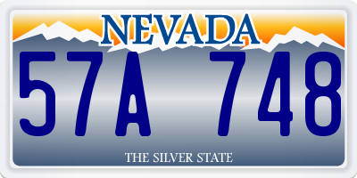 NV license plate 57A748