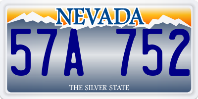 NV license plate 57A752