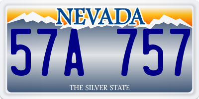 NV license plate 57A757