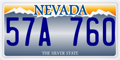 NV license plate 57A760