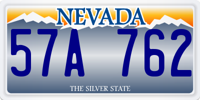 NV license plate 57A762