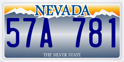 NV license plate 57A781