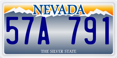 NV license plate 57A791