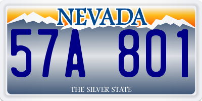 NV license plate 57A801