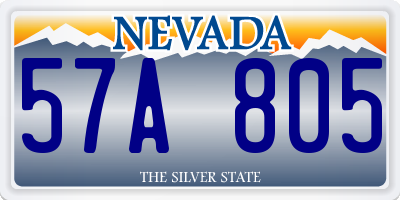 NV license plate 57A805