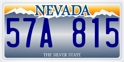 NV license plate 57A815
